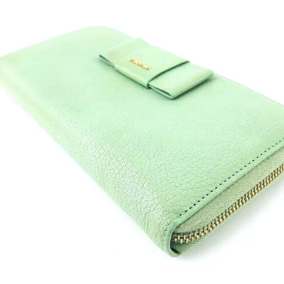 miu miu long wallet ribbon leather Authentic USED - Picture 4 of 10